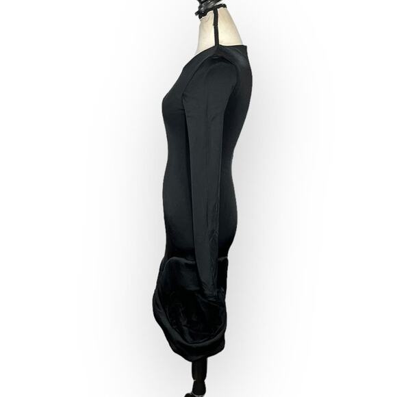 Cushnie et Ochs Nevaeh Scuba Asymmetrical Sheath Dress Women's 2‎ Black - Picture 4 of 10